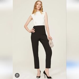 Hutch Colorblock Open Back Black Jumpsuit Size 0